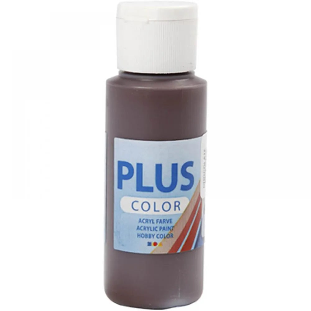 Flesje Hobbyverf van Plus Color - kleur bruin