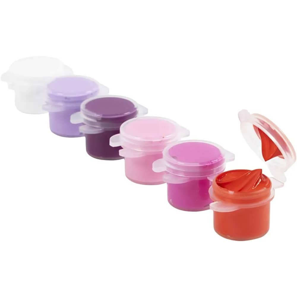 6 potjes Plus Color Hobbyverf Roze/Paars