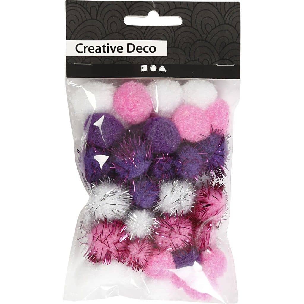 Kleine gekleurde pompons