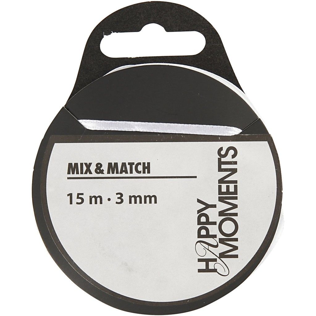 Satijn Lint Wit 3mm