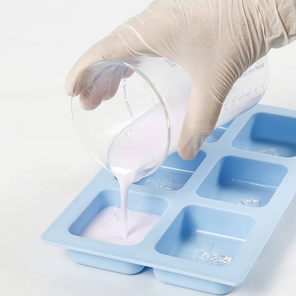 Silicone stempels in zeep