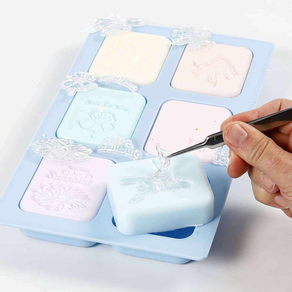 Silicone stempels in zeep