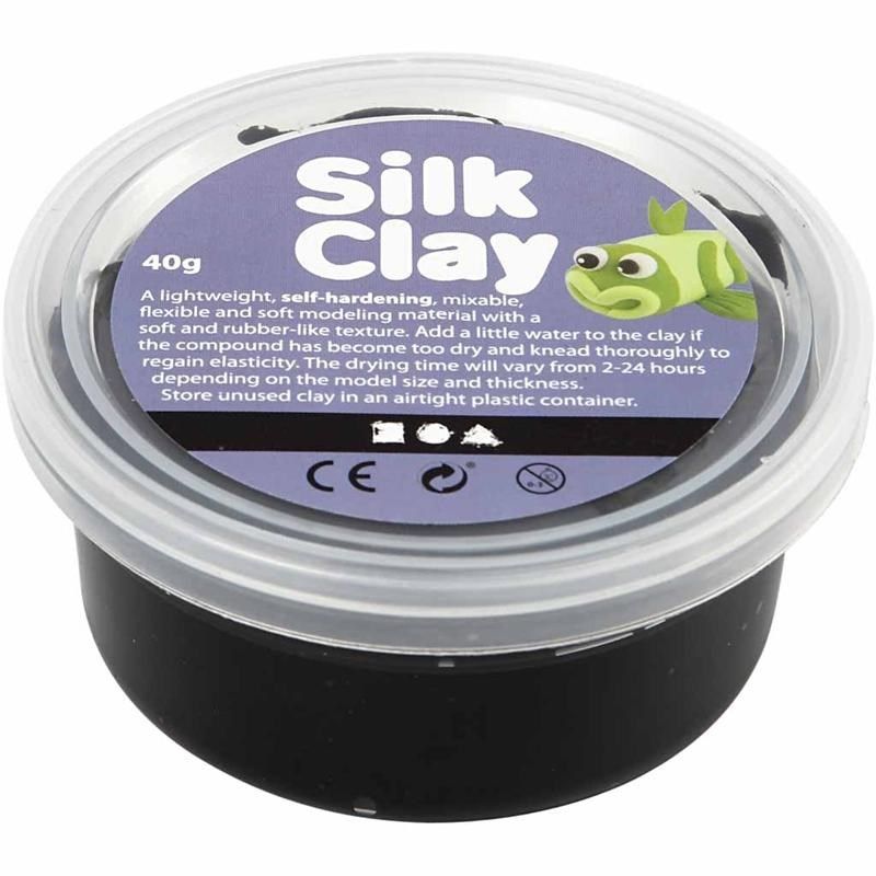 Silk Clay Klei - kleur zwart
