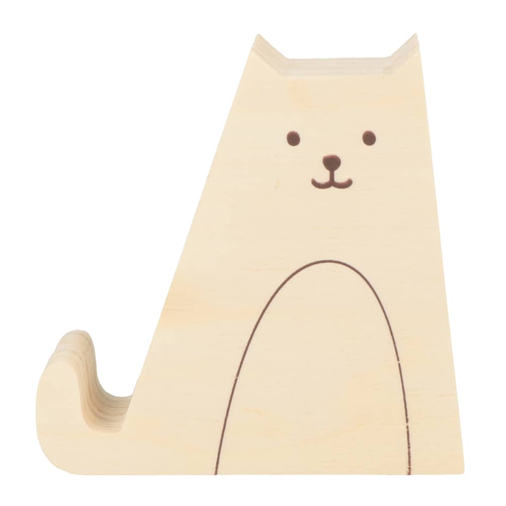 Houten Telefoonstandaard Kat 