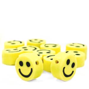 Gele smiley kralen