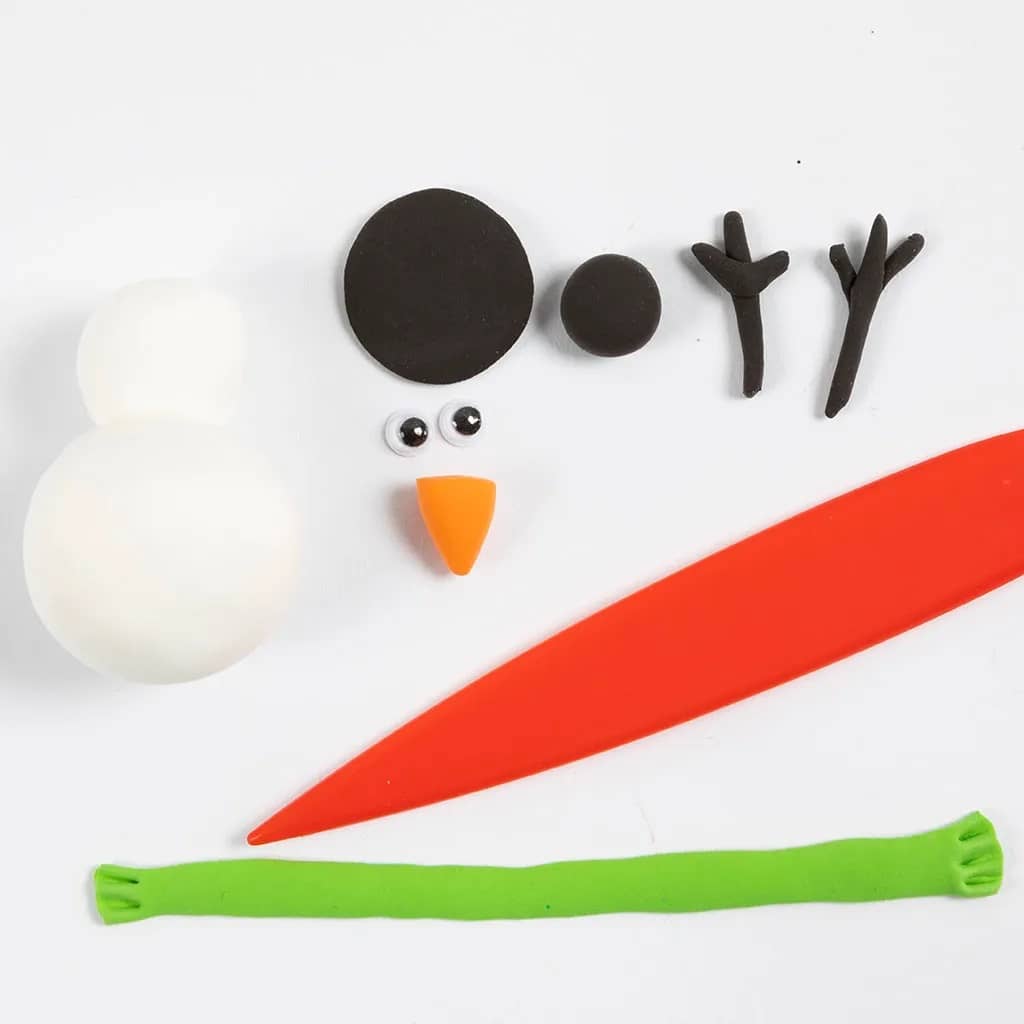 Kerstbal Sneeuwpop knutselen | Mini knutselset | 8 cm