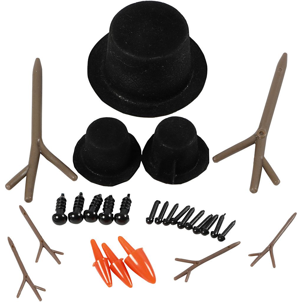 Sneeuwpop accessoires | Hoeden, Neuzen en Armen