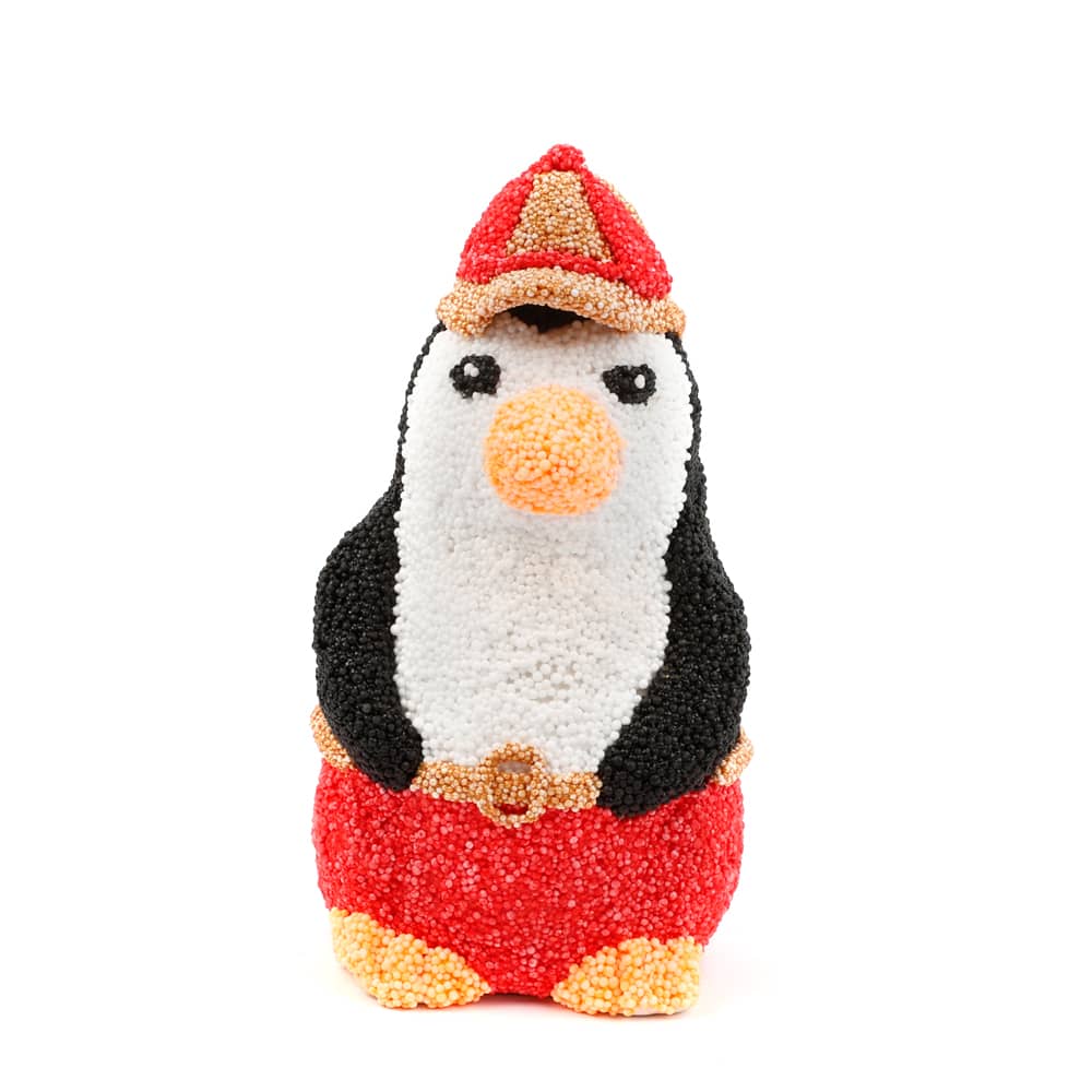 Knutselidee Spaarpot Pinguïn versieren met Foam Clay