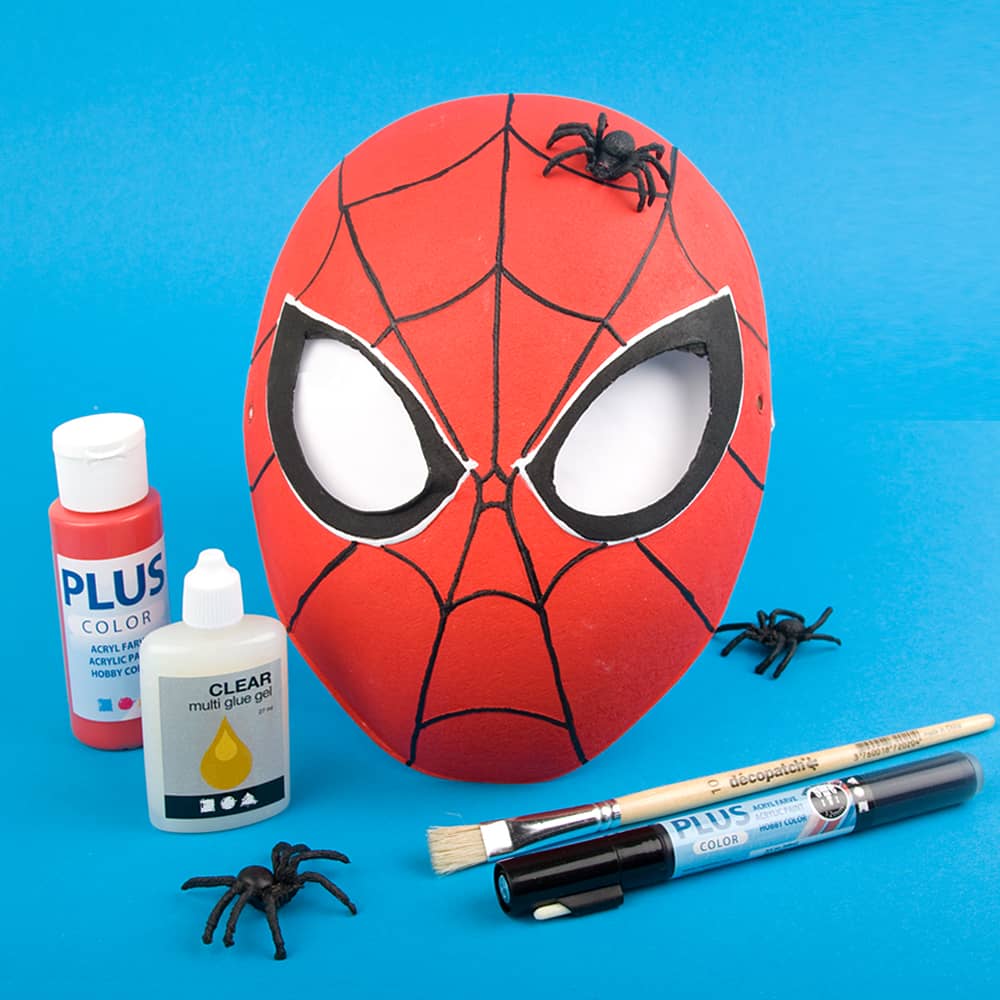 Knutselidee Spiderman masker knutselen