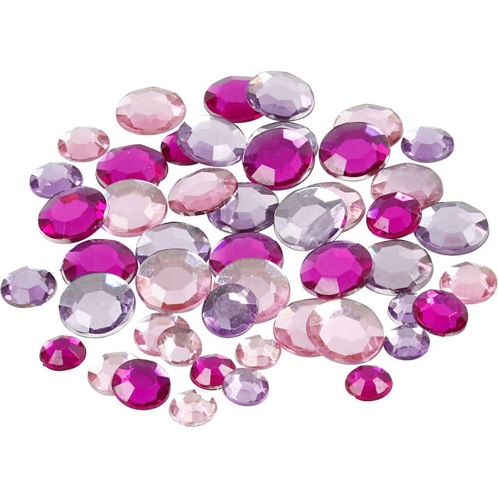 Roze facet strass stenen