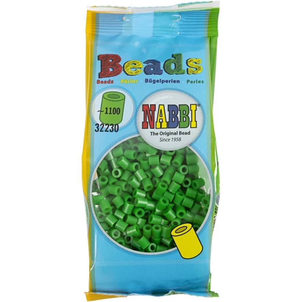 Nabbi Strijkkralen medium groen