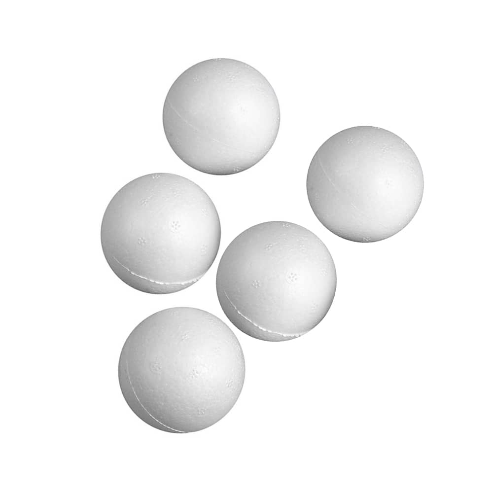 Styropor ballen 5 cm - 5 stuks