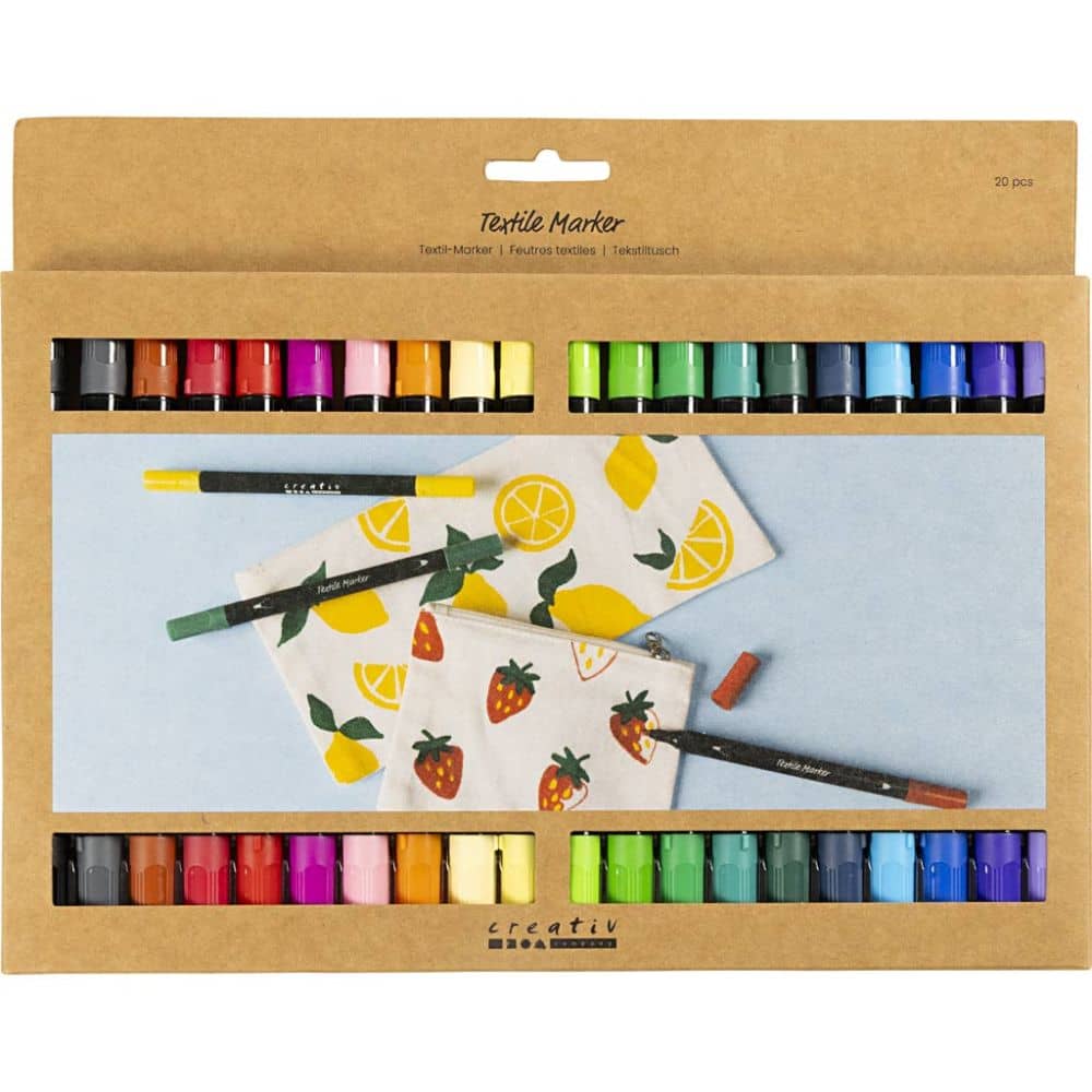 Textielmarkers met dubbele punt