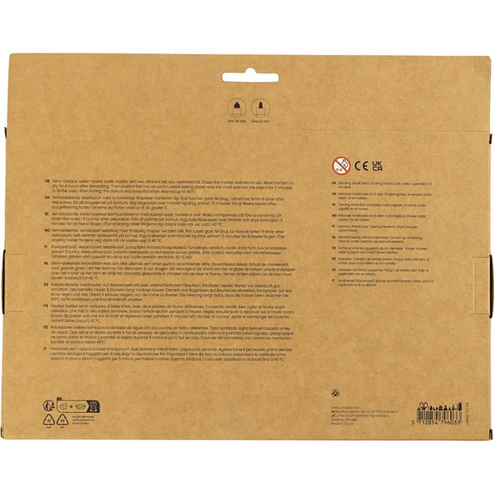 Textielstiften Creative Company - 20 stuks
