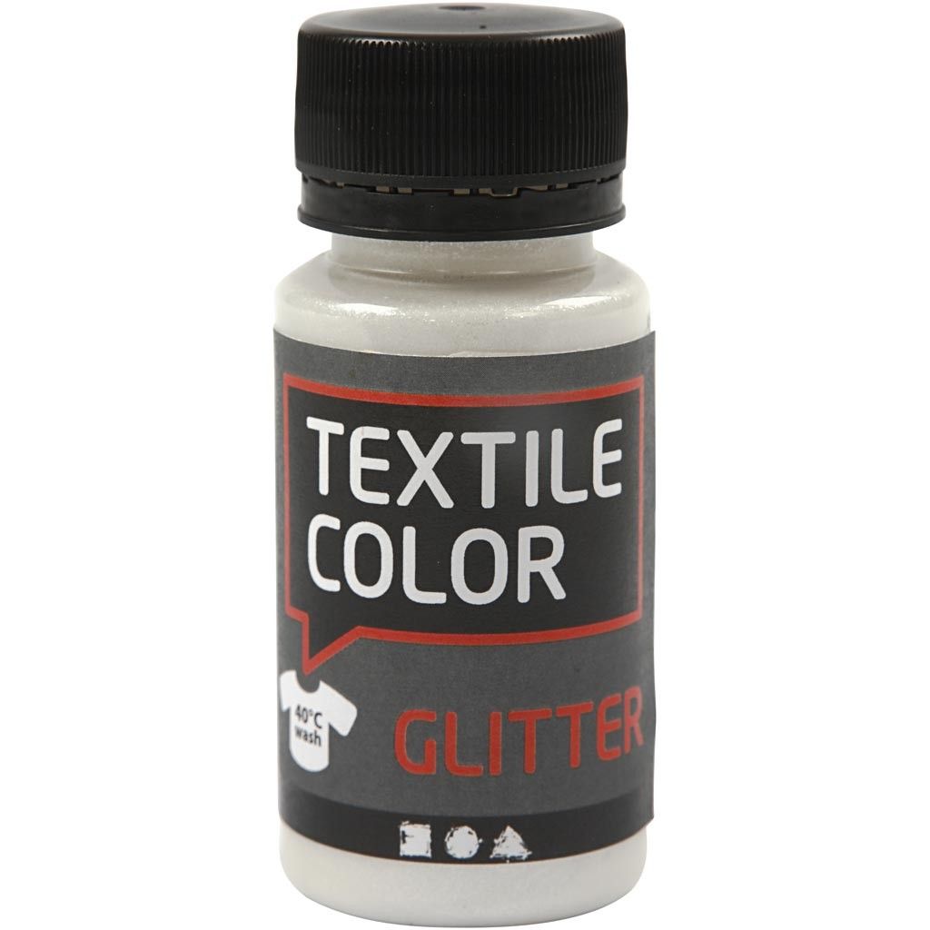Textielverf met glitters