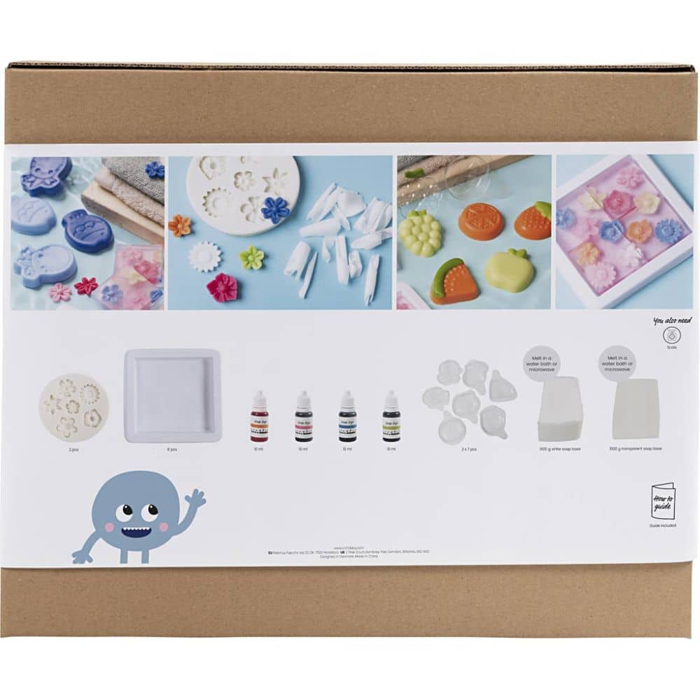 Zeep maken Pakket | Incl. zeep, vormpjes en zeepverf | voor max 10-12 kinderen