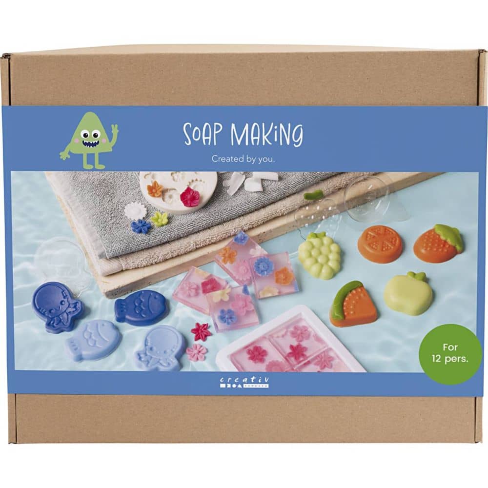 Zeep maken Pakket | Incl. zeep, vormpjes en zeepverf | voor max 10-12 kinderen