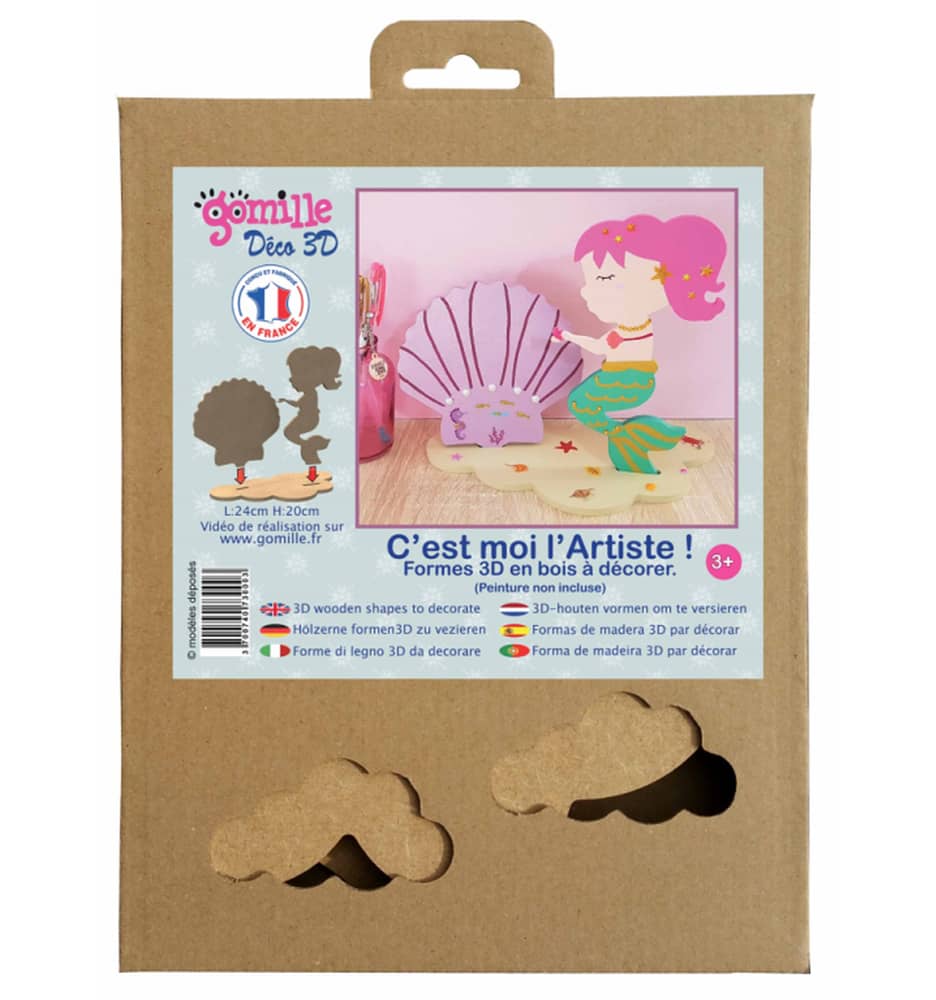 Set met MDF figuren thema Zeemeermin